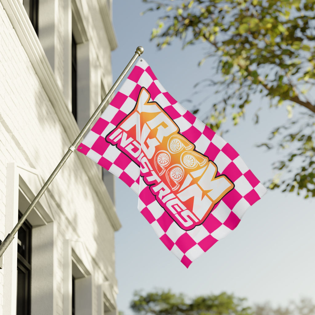 VroomVroom • Pink + White Sunset Checkered Flag