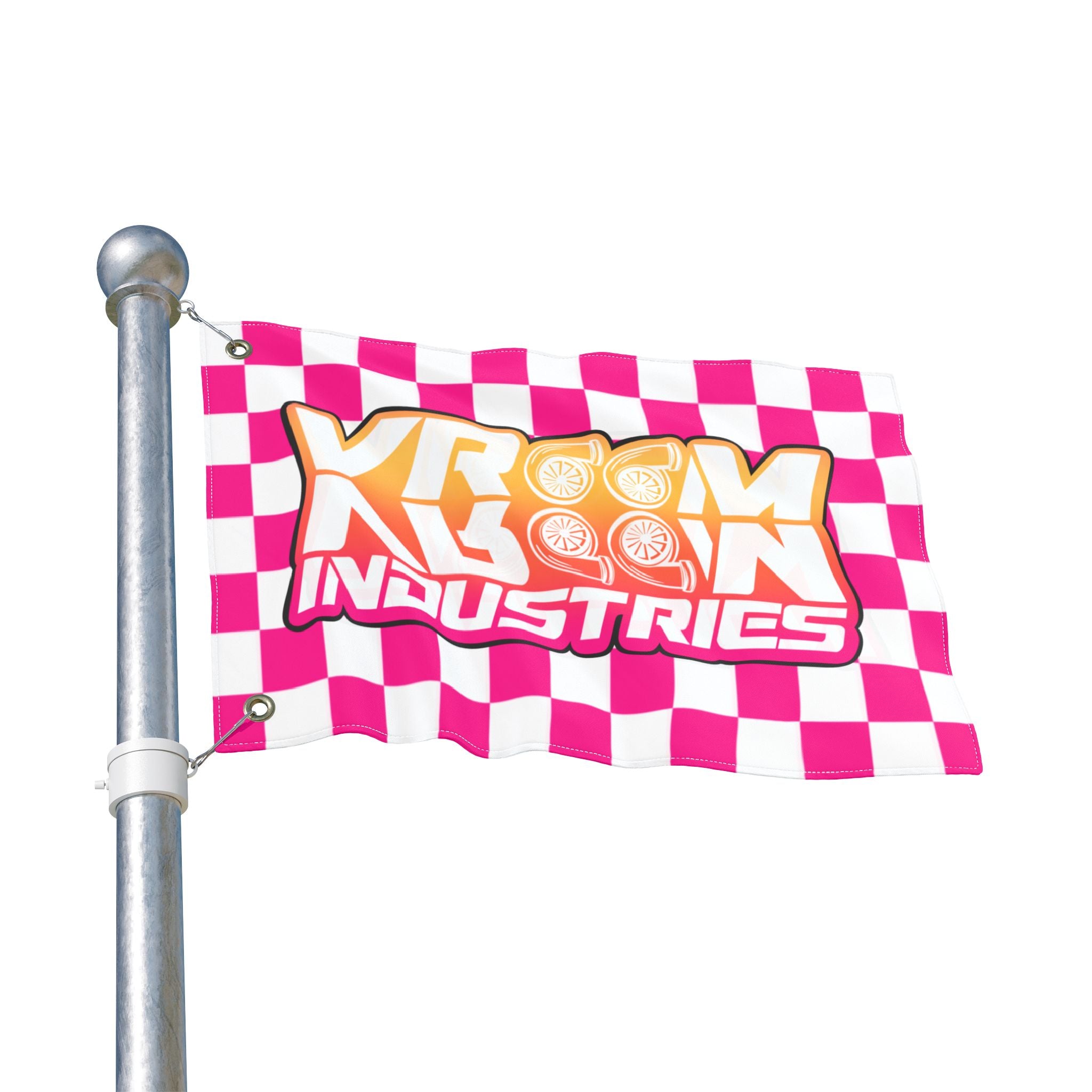 VroomVroom • Pink + White Sunset Flag