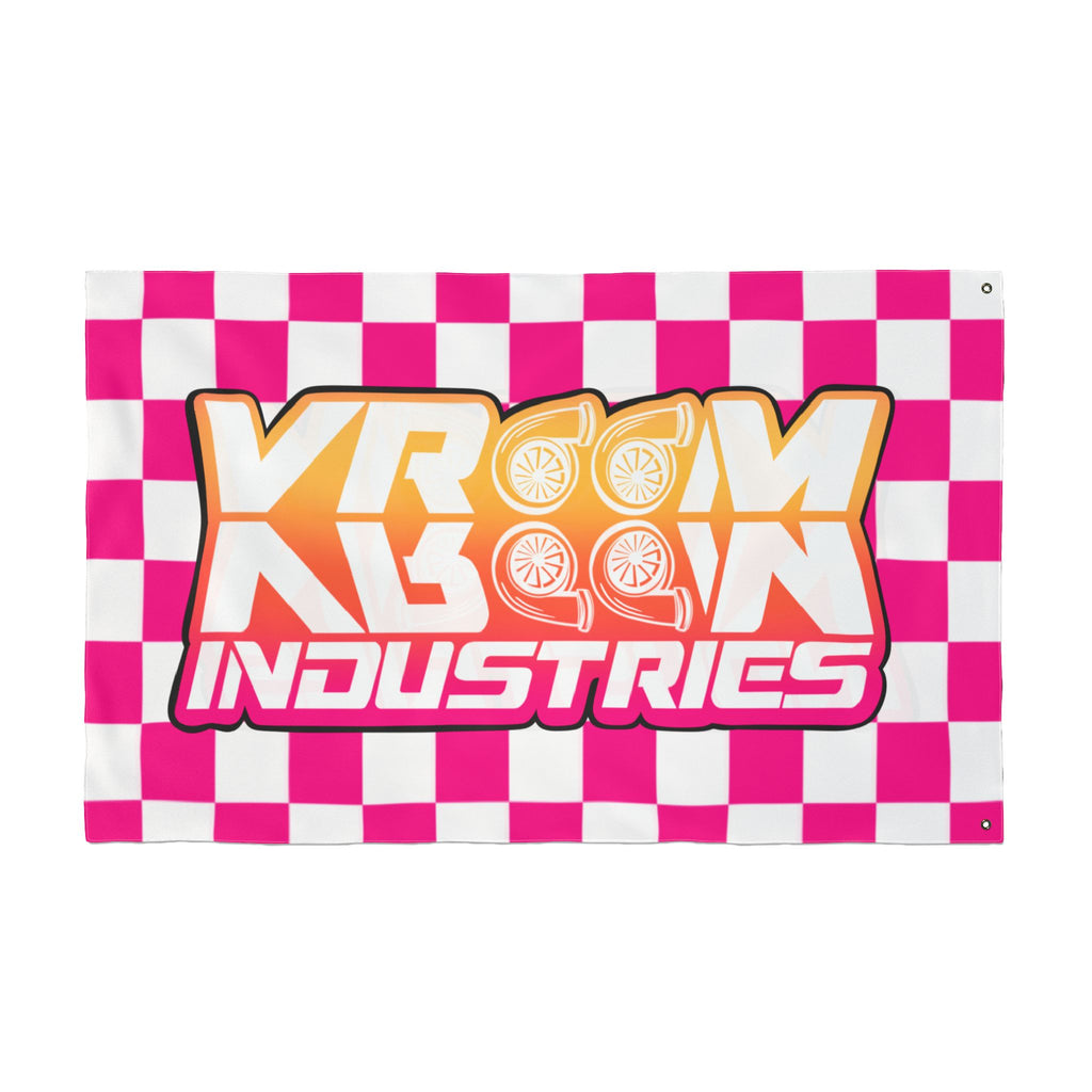 VroomVroom • Pink + White Sunset Flag