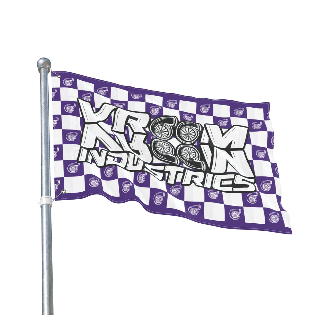 VroomVroom •  Purple + White Turbo Checkered • Flag