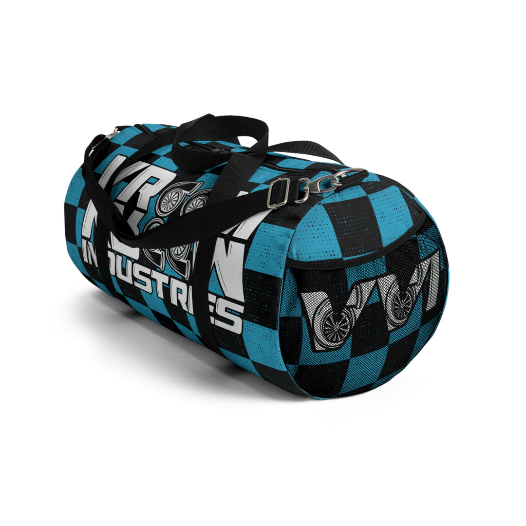 VroomVroom • Turquoise & Black Checkered •  Duffle Bag