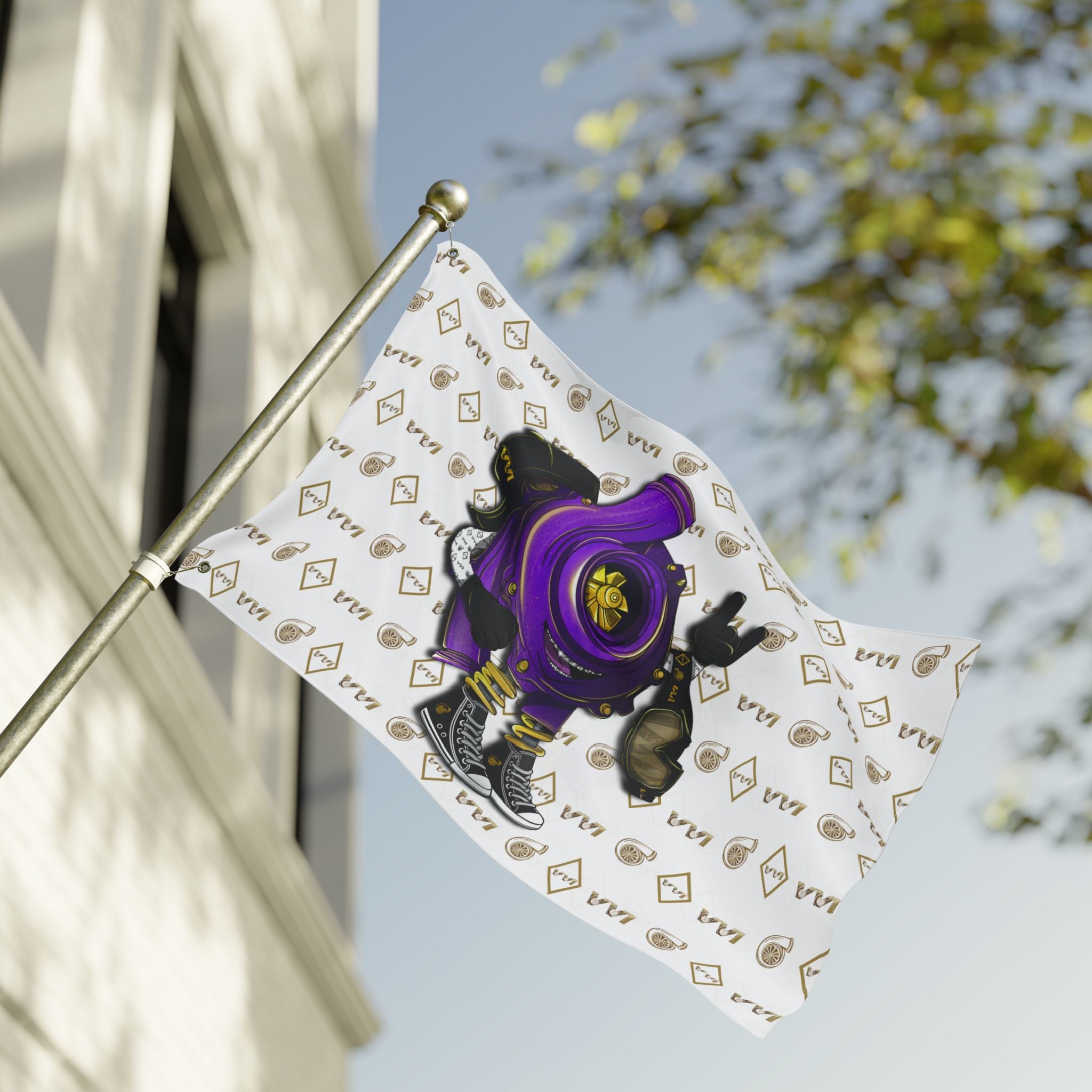 Vroomie Purple • VVI Gold + White (Same) Flag