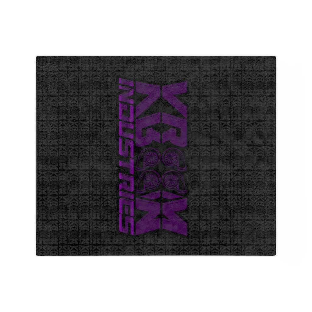 VroomVroom • Purple & Black •. Microfiber Blanket
