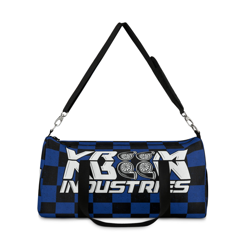 VroomVroom • Dark Blue & Black Checkered • Duffle Bag