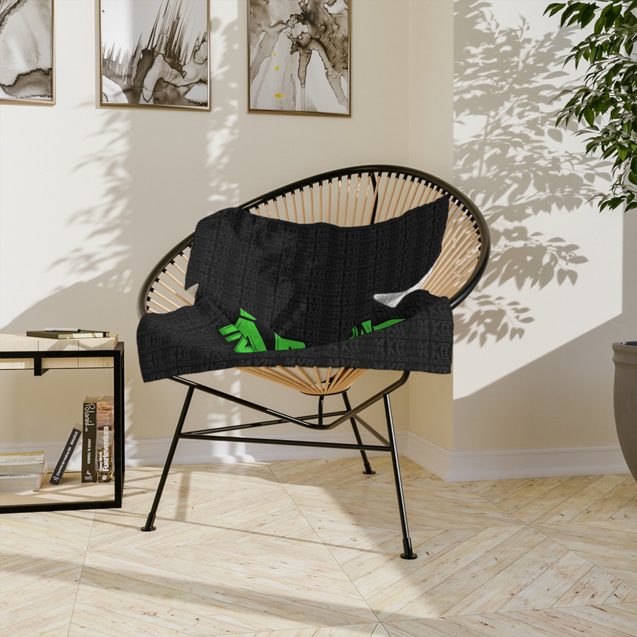 VroomVroom • Green + Black • Microfiber Blanket