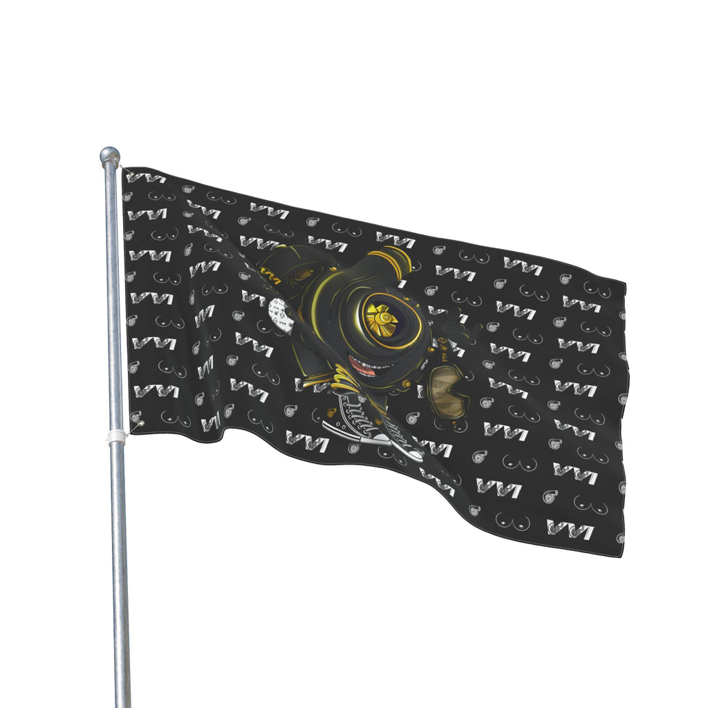 VroomVroom • Black Vroomie (Drivers Side) Flag