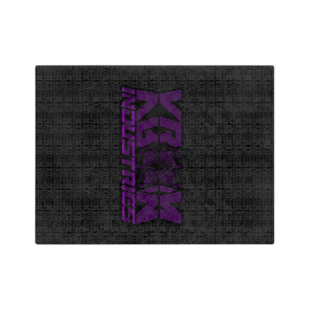 VroomVroom • Purple & Black •. Microfiber Blanket