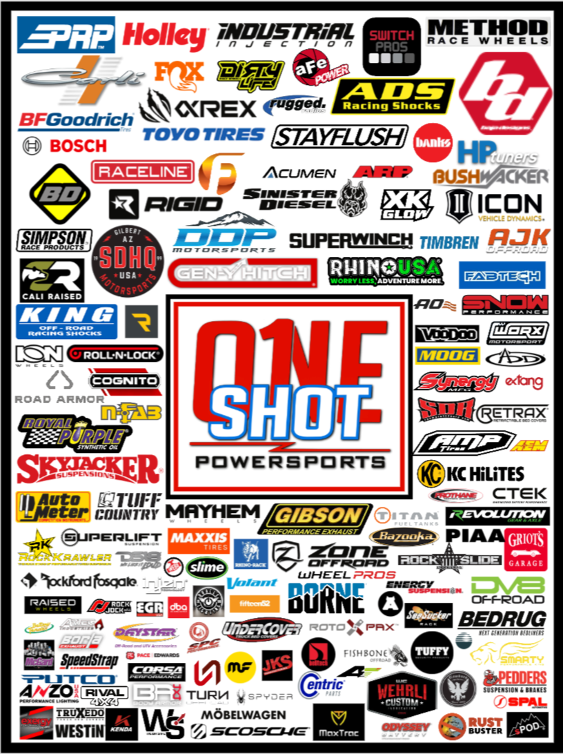 One Shot Powersports Line Card Poster (Design 1)